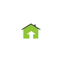Fototapeta premium Illustration Vector Graphic of Green Arrow House Logo