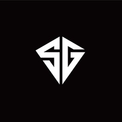 Initial S G letter with kite modern style logo template vector