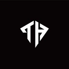 Initial T H letter with kite modern style logo template vector