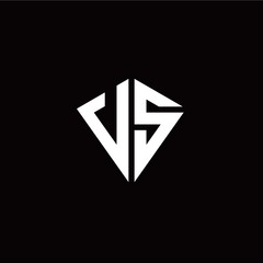 Initial V S letter with kite modern style logo template vector