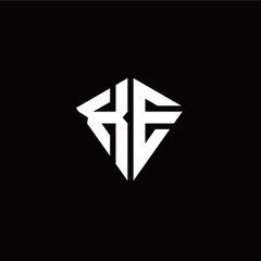 Initial X E letter with kite modern style logo template vector