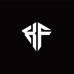 Initial X F letter with kite modern style logo template vector