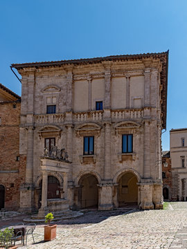Palazzo Tarugi Sangallo in der Altstadt von Montepulciano in der Toskana in Italien 