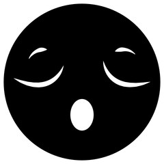 
Design of sleepless emoticon in modern solid style 
