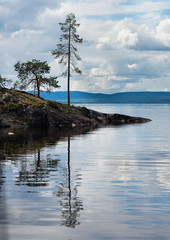 North Karelia lake at summer time.