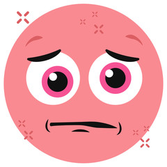 
Editable design icon of neutral face 
