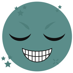 
Smiling evil flat icon design for mobile apps and advertisement projects. 
