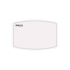 Filter PM 2.5, Face Mask Filter, Filtration Paper Vector Illustration Background