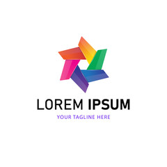 Abstract Logo Design. Colorful Logo StyleAbstract Logo Design. Colorful Logo Style