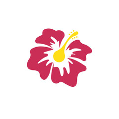 Tropical flower vector. Logo icon illustration.