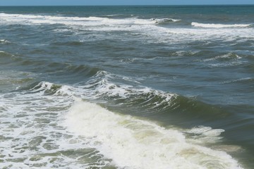 Ocean water background on Atlantic coast of North Florida