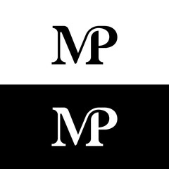 Letter MP logo. Icon vector.