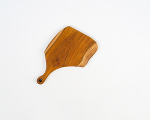 wooden chopping board used for cutting. This cutting board is also used for cutting meat and bones. Wooden cutting board that has a different and unique texture, made from recycled wood scraps.