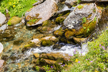 Trekking for the Vercoche lake in Valle D'Aosta, Italy