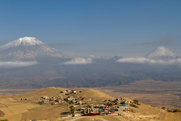 Two peaks of the Mount Ararat, Turkey