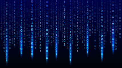 Digital background. Big data. Hacker concept. Abstract matrix. Computer generated many numbers. Vector Illustration © Olga
