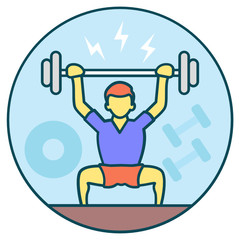 
Man holding dumbbells showing concept of weightlifting
