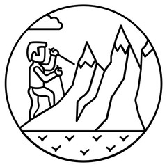 
Editable flat vector design of hiking, adventure activity 
