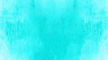 Abstract aquamarine turquoise watercolor painted paper texture background