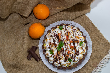 Orange Pie Naranja Menta Mint Torta Cake Merengue Dulce Pastelería Artesanal