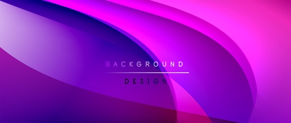 Fluid gradient waves with shadow lines and glowing light effect, modern flowing motion abstract background for cover, placards, poster, banner or flyer