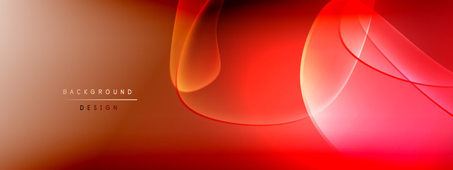 Vector abstract background - liquid bubble shapes on fluid gradient with shadows and light effects. Shiny design template for text