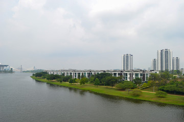 view of putrajaya canal of malaysia