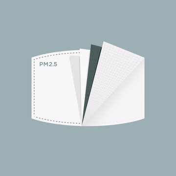 recommend clip art: Filter PM 2.5, Face Mask Filter, Filtration Paper Vector Illustration Background