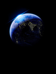 Fototapeta na wymiar earth in space