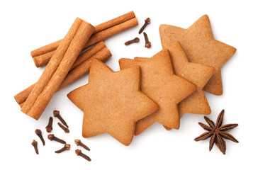 Gingerbread Star Cookies With Cinnamon Sticks
