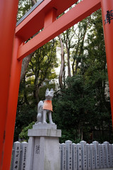 Kyoto Japan Fox Statue at Shrine