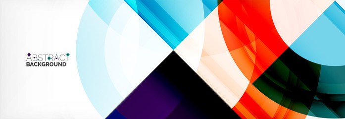 Obraz premium Round shapes, triangles and circles. Modern abstract background