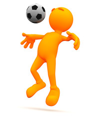 3d Guy: Soccer Man Doing Chest Bump
