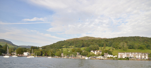 Fototapeta na wymiar Cruise from Windermere to Ambleside in the Lake District, Cumbria, England, UK