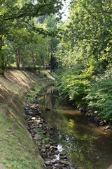Fototapeta na wymiar Fluss in Herford, NRW, Deutschland