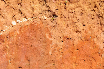 earthen bank dug for landfill