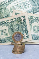 British pound stering with usa dollar to show exchange rate between countries