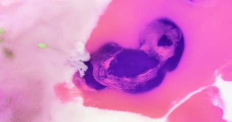 Macro Paint with Vibrant Color Palette. Acrylic Paint with Bright Dye and Paint.