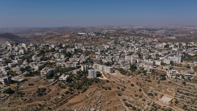 Aerial View over Palestinian Town Biddu Near Jerusalem
Drone, August,2020,Israel
