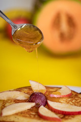 Hot cakes con miel