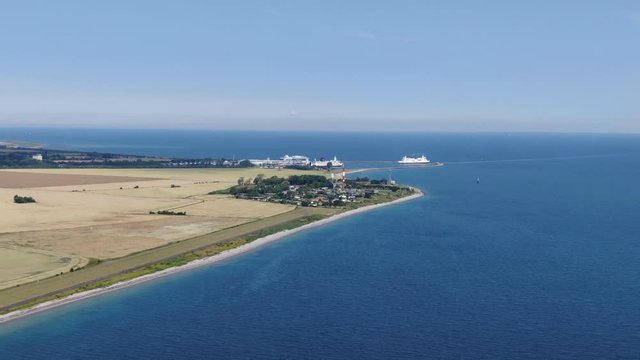 Marienleuchte auf der Insel Fehmarn, wo der Tunnel durch die Ostsee nach D&auml;nemark gebaut werden soll