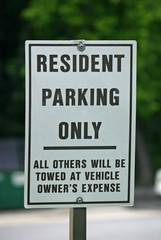 Residents Only Sign