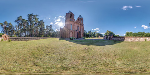 Full seamless spherical hdri panorama 360 degrees angle near neo gothic decorative medieval style...
