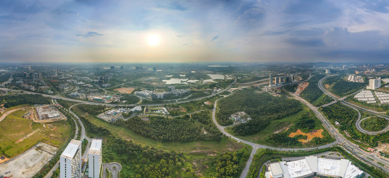 Aerial Panorama_Kuala Lumpur_Malaysia_Cyberjaya (West View)