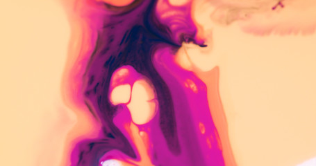 Macro Paint with Vibrant Color Palette. Acrylic Paint with Bright Dye and Paint.