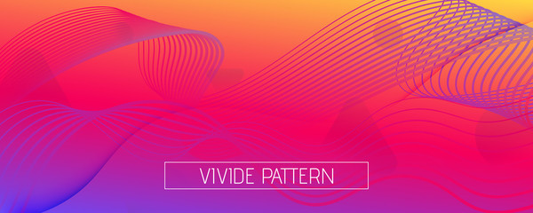 Bright Fluid Shape. Flow 3d Flyer. Vector Dynamic 