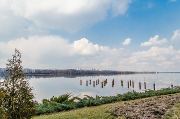 clouds over the lake