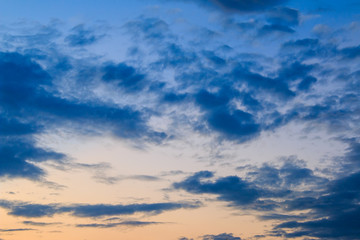 beautiful colorful sky and cloud in twilight time background