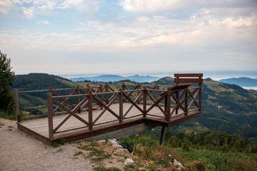 Fototapeta na wymiar Viewpoint Kapija Podrinja on the beginning of the Tara Mountain in Serbia