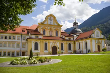 Fotobehang Stift Stams, a baroque Cistercian abbey in the municipality of Stams, state of Tyrol, Austria.  © Anna 